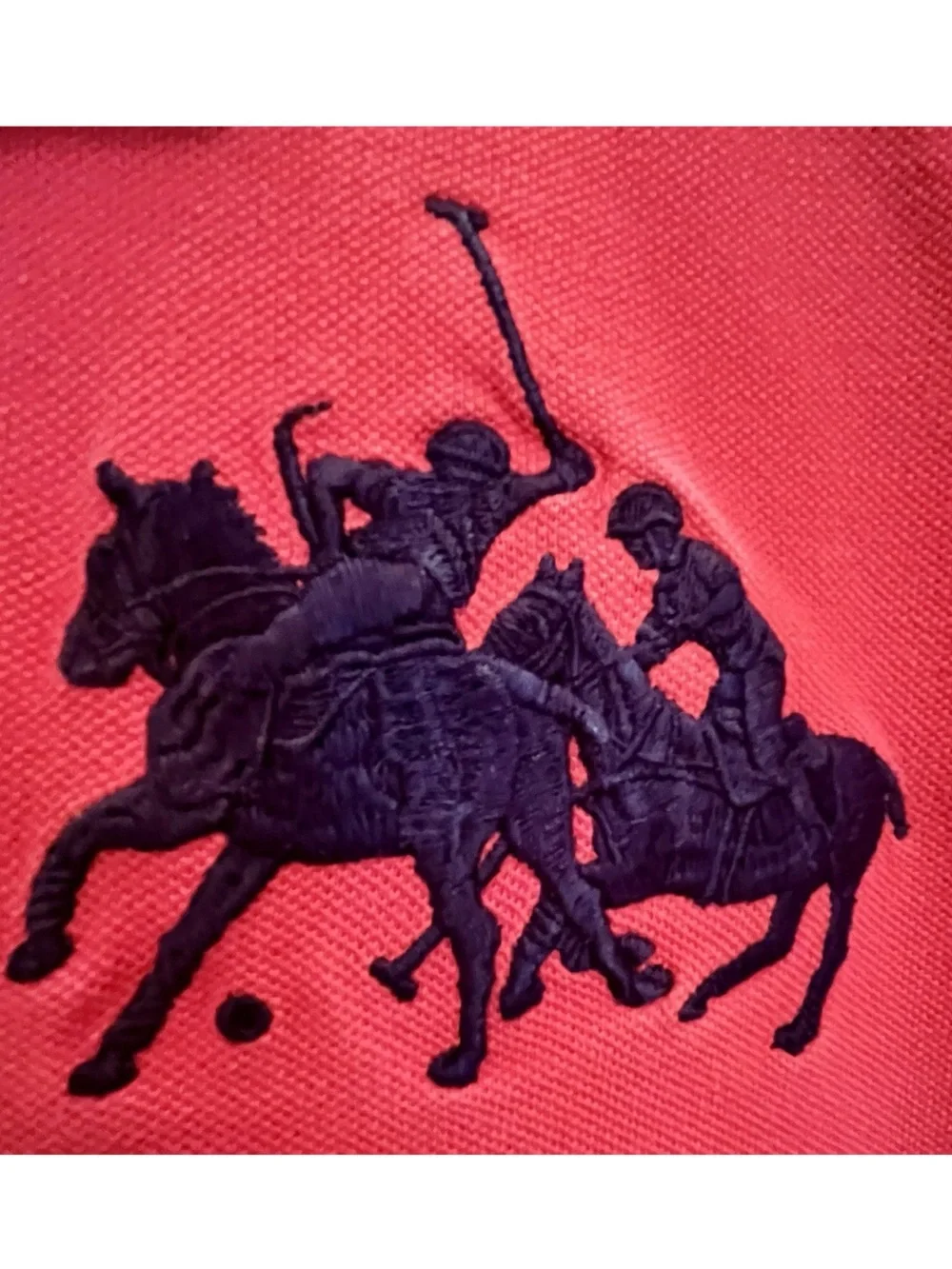 Ralph Lauren Boys Red Big Blue Pony Polo Shirt SZ XL 18-20